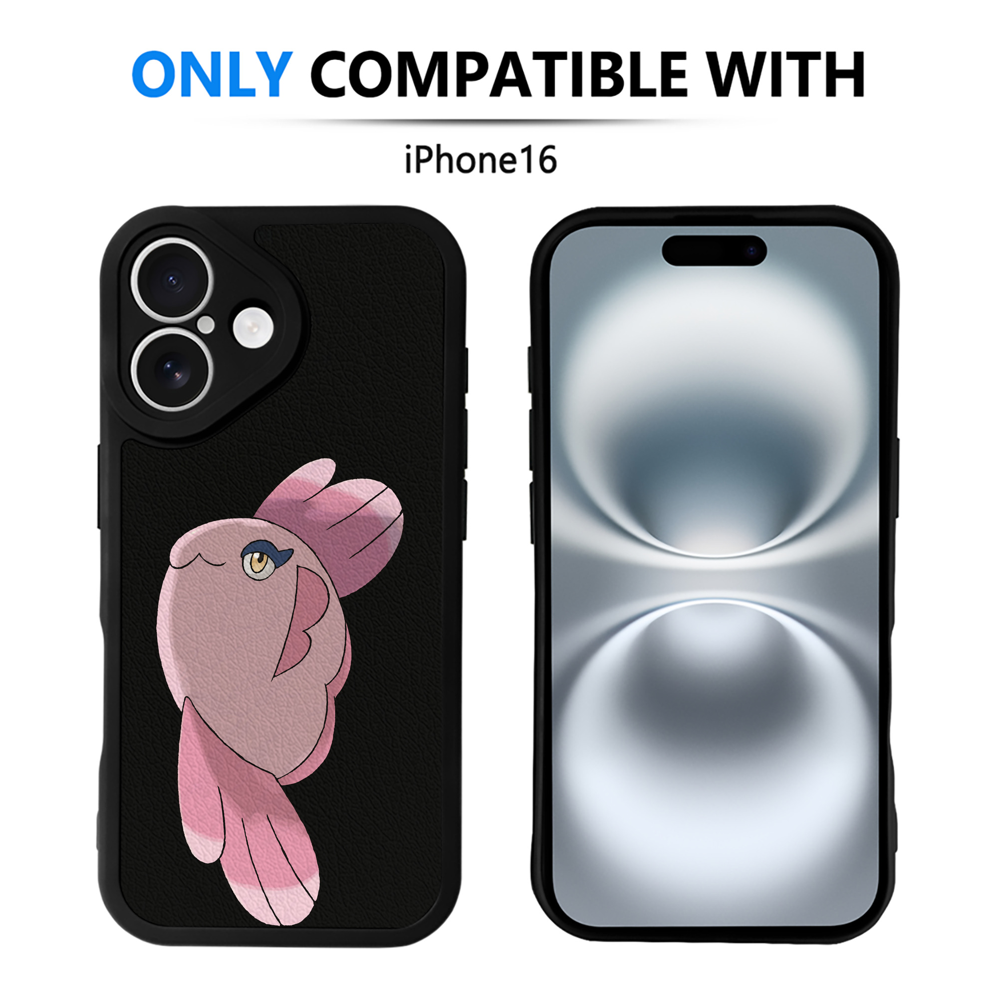 （画像用） ポケットモンスター Pokémon 【iPhone 16シリーズ対応】シリコンスマホケース（レザー調） 材質：シリコン